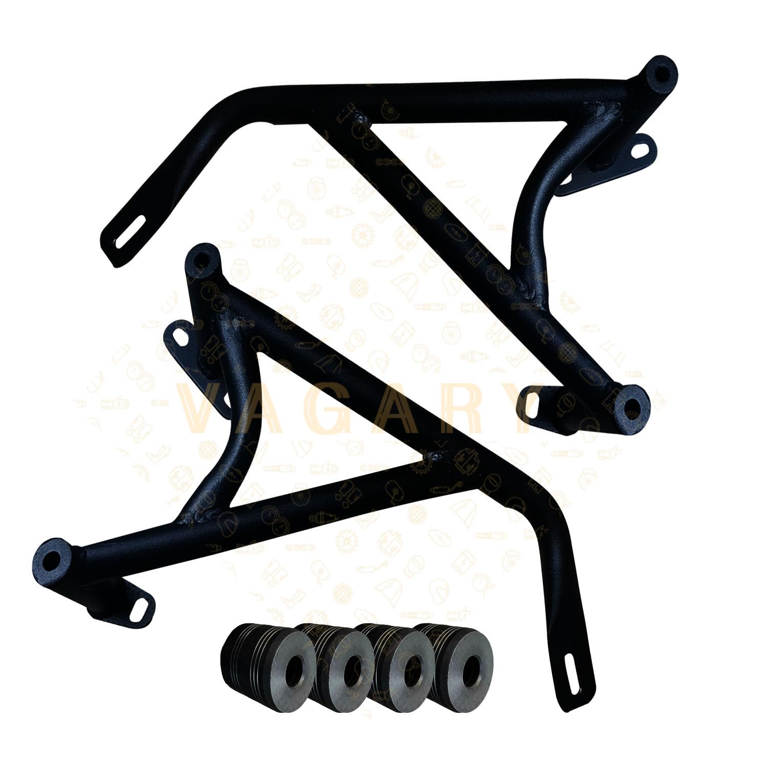 Vagary Heavy Duty Frame Slider Crash Guard for Bajaj Pulsar NS 200/ RS 200 (Black)