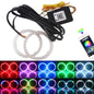Vagary KTM RC 125/200/390 Angel Eyes Ring Light for Headlight with Bluetooth Control (Multi) 2pc