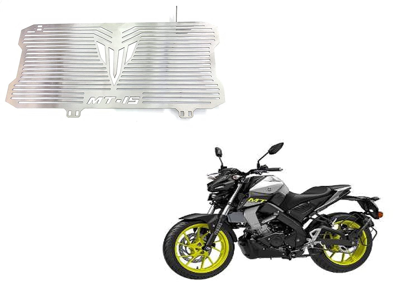 Vagary Stainless Steel Motorcycle Radiator Guard Protector Grill for MT15
