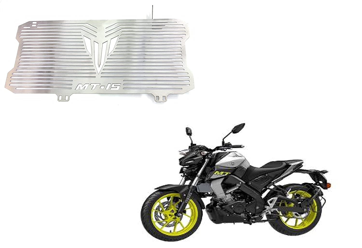 Vagary Stainless Steel Motorcycle Radiator Guard Protector Grill for MT15