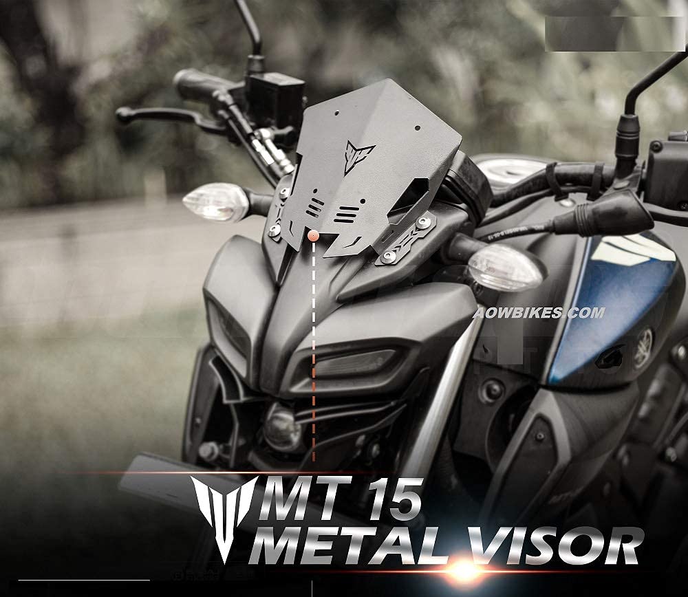 Vagary Metal Visor for Yamaha MT 15 /Windshield Visor Bike Headlight Visor for MT-15