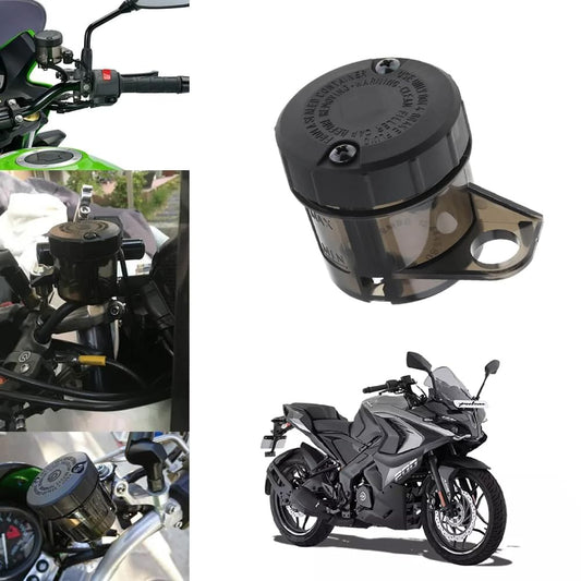 Vagary Bike Front Bike Oil Can Brake Clutch tank Fluid Reservoir Oil Tank for Bajaj Pulsar Rs 200 (Black)