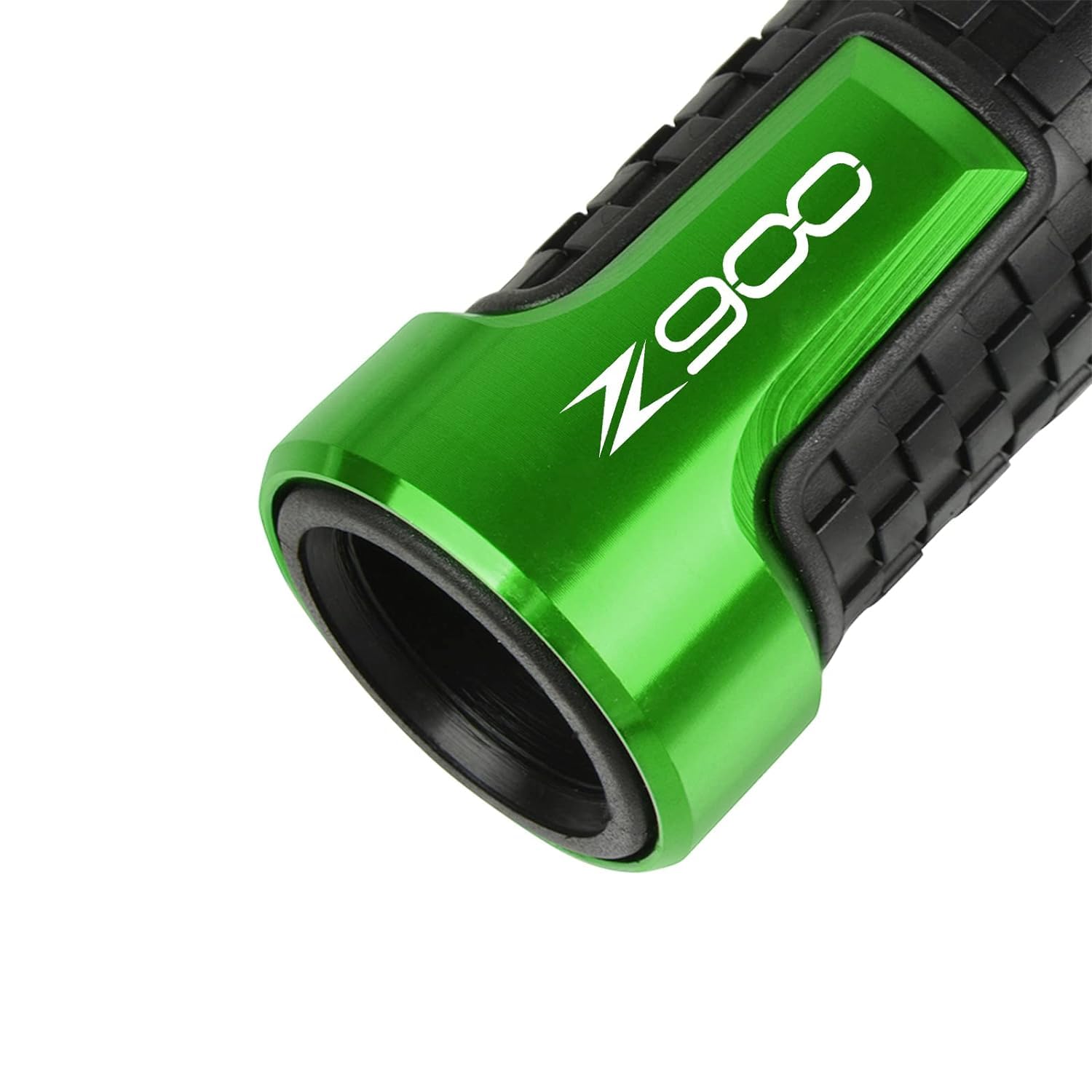 Vagary 2Pcs 7/8''22mm Motorcycle Handlebar Grips Anti Slip Handle Grips with Z 900 Logo for Kawasaki Z900 (Green)