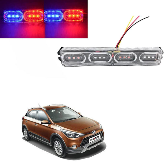 Vagary Universal Car LED Light Red/Blue Police Flasher Light for Hyundai i20 Active