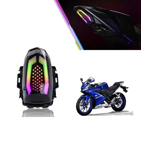 Vagary Yamaha R15 V3, V4, R15M Light With Flowing Turn Signal Indicator Tail Light (Pack Of 1), Led