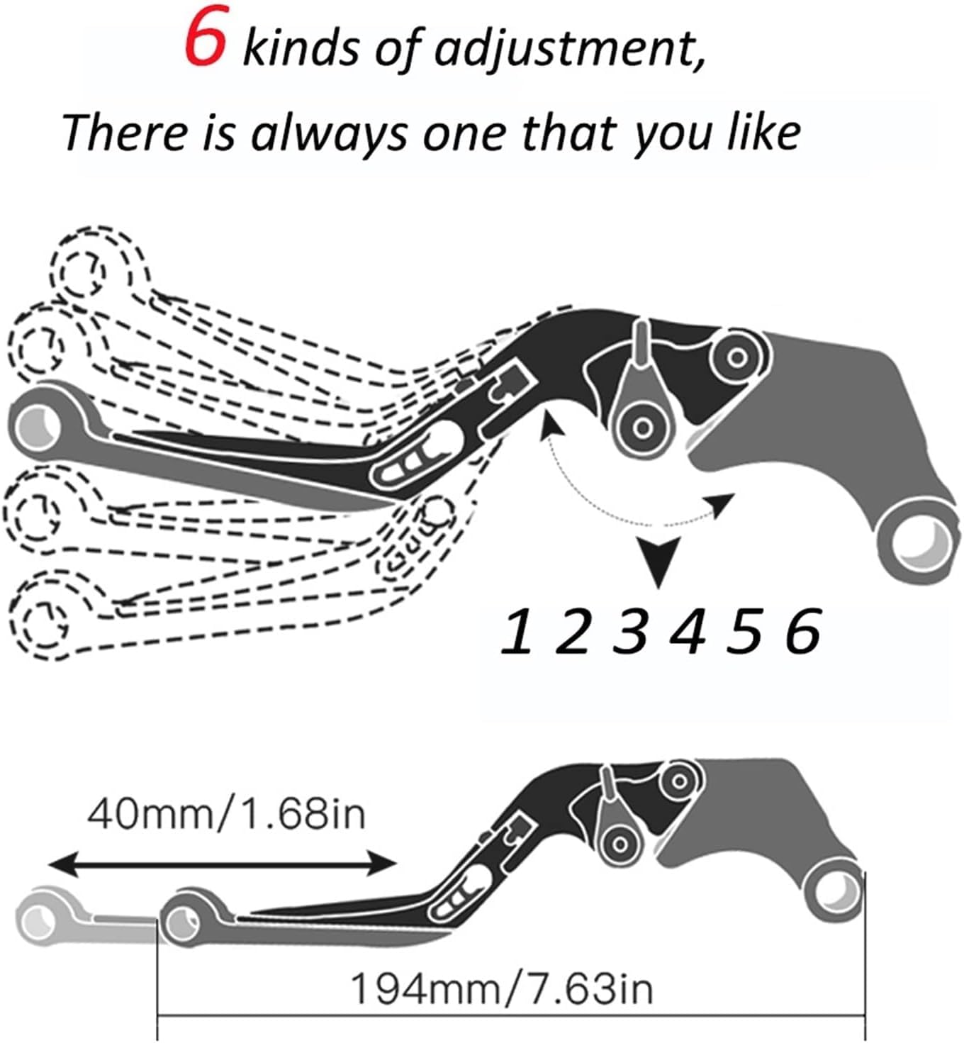Vagary CNC Aluminium Foldable Retractable Brake Clutch Lever for Yamaha Aerox 155 (Blue)