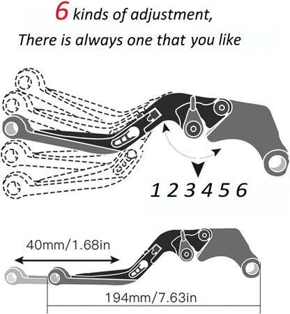 Vagary CNC Aluminium Foldable Retractable Brake Clutch Lever for Yamaha Aerox 155 (Blue)