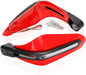 Vagary Universal Motorcycle Hand Guard with LED Indicator Light and Wind Deflector for Brake and Clutch Lever (White)