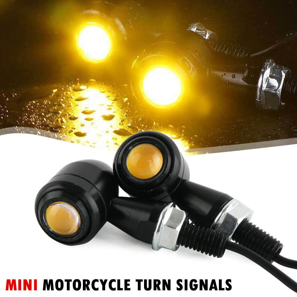 Vagary Original Mini Jet Indicator Bullet Shape Turn Signal Lights Indicator Motorcycle (Pack Of 2) - Led