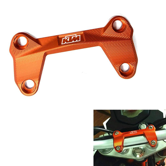 Vagary CNC Motorcycle Aluminum Handlebar Clamp Risers Top Cover Fit For DUKE 125/200/250/390 (Orange)