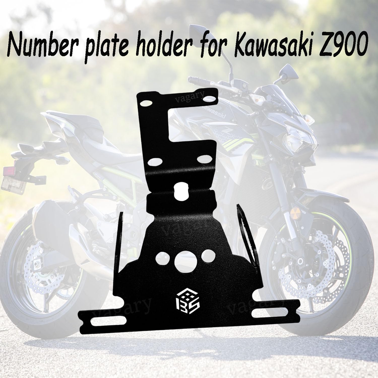 Vagary Tail Tidy License Number Plate Holder for Kawasaki Z900 (Black)