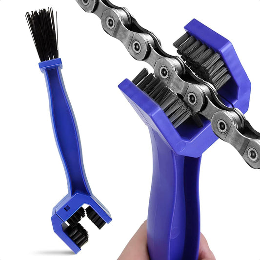 Vagary Multi-Purpose Bike & Bicycle Chain Cleaner Brush with Soft & Long Bristles for Mountain Bike Cleaning Kit Heavy Duty Motorcycle Chain Brush