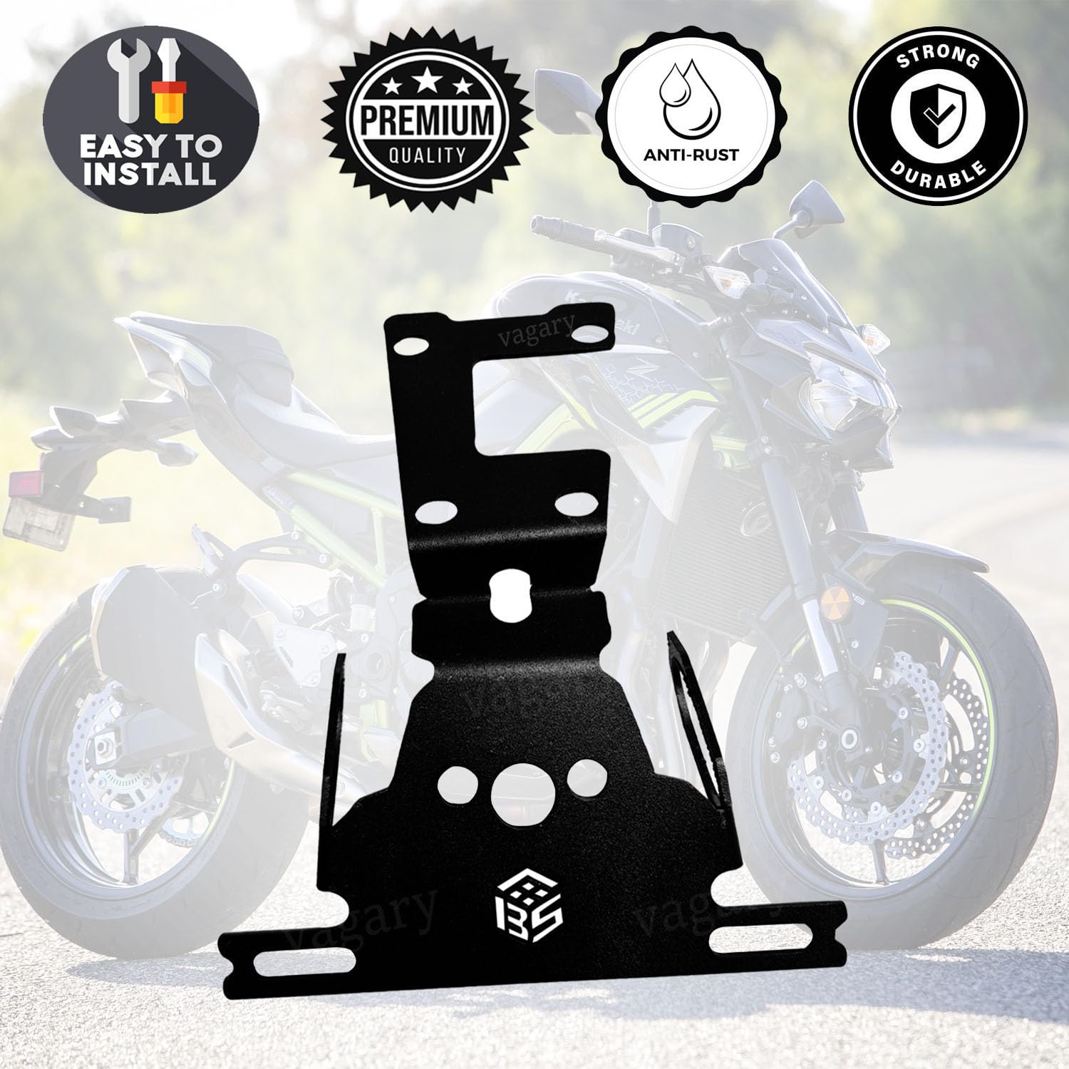 Vagary Tail Tidy License Number Plate Holder for Kawasaki Z900 (Black)