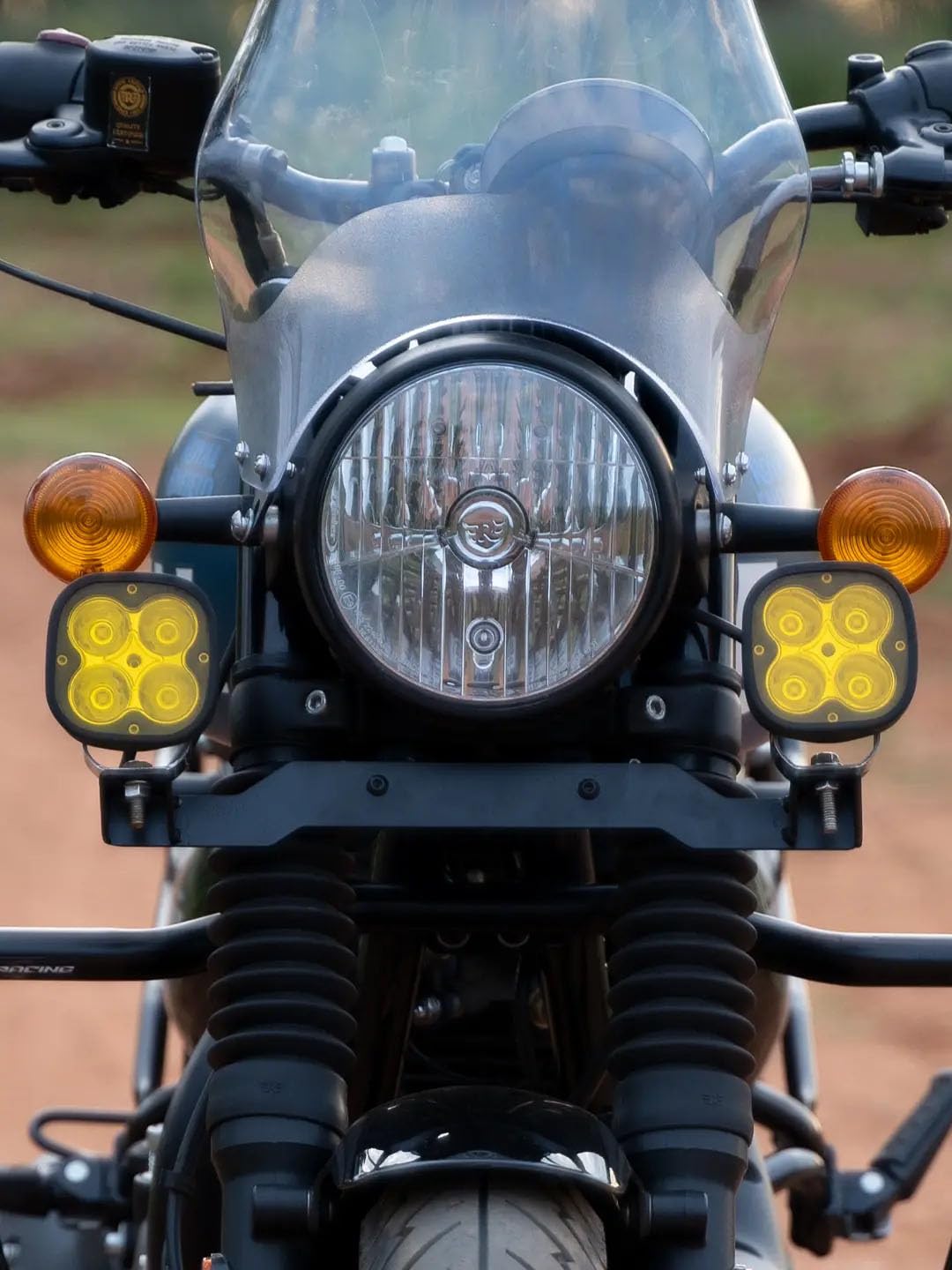 Vagary Fog Light Mount Set for RE Hunter 350 (Black)