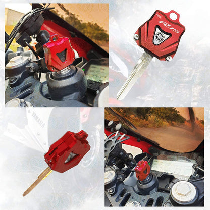 Vagary CNC Alumunium Key Cover for Yamaha R15 V4 / R15M/ R15V3/ V2 (Red)