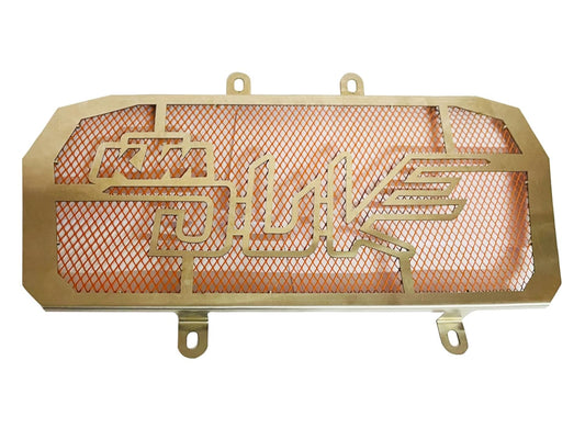 Vagary Black Radiator Guard/Radiator Grill for KTM Duke 390 (Orange)