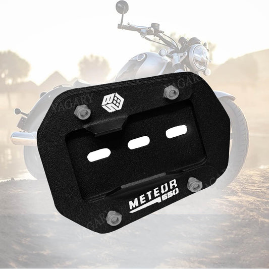 Vagary CNC Kickstand Side Stand Extender for RE Super Meteor 650 (Black)