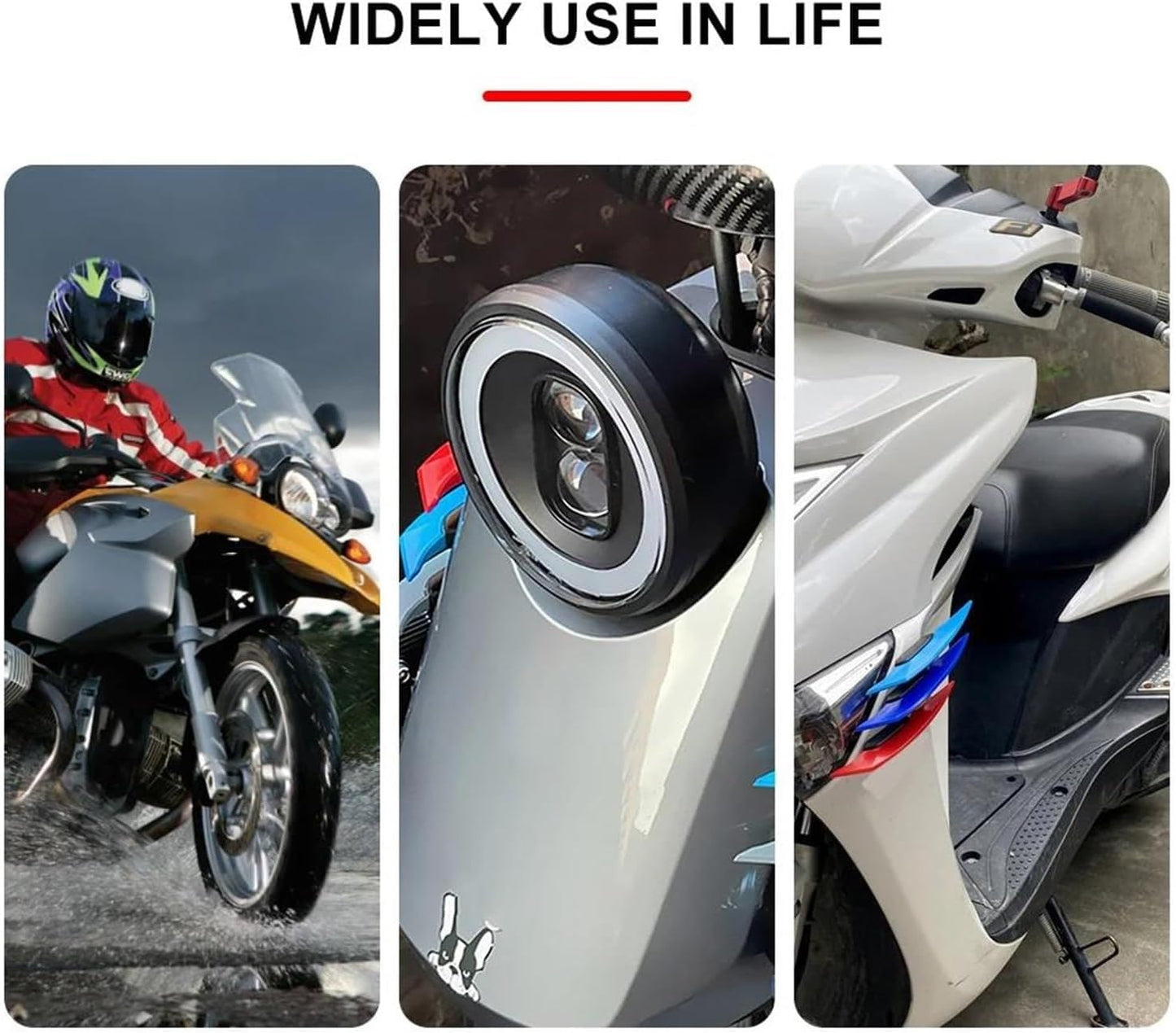 Vagary Wing Side Helmet Spoiler Aerodynamic Wing Dynamic Helmet Accessories, Helmet Punks, Helmet Wings (Orange)