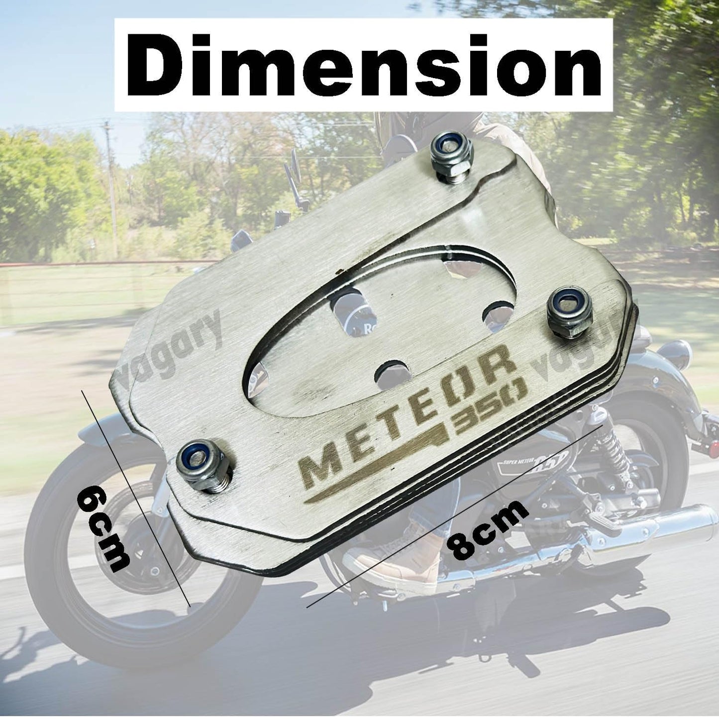 Vagary Bike Side Stand Extender for RE Meteor 350 (Silver)