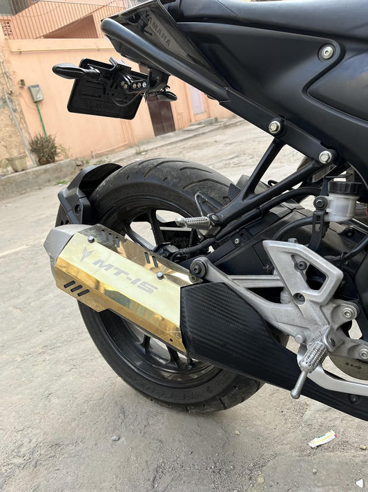 Vagary Steel MT-15 Exhaust Cover Silencer Protector Heat Shield for MT 15 (Multi)