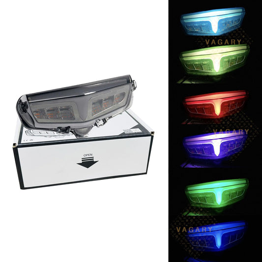 Vagary Rear Tail LED Light With Flowing Turn Signal Indicator Tail LED Light For Yamaha Mt 15 (Multicolor)