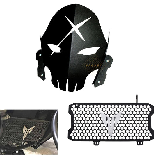 Vagary MT-15 Skull Metal Visor with Radiator Grill (Black)