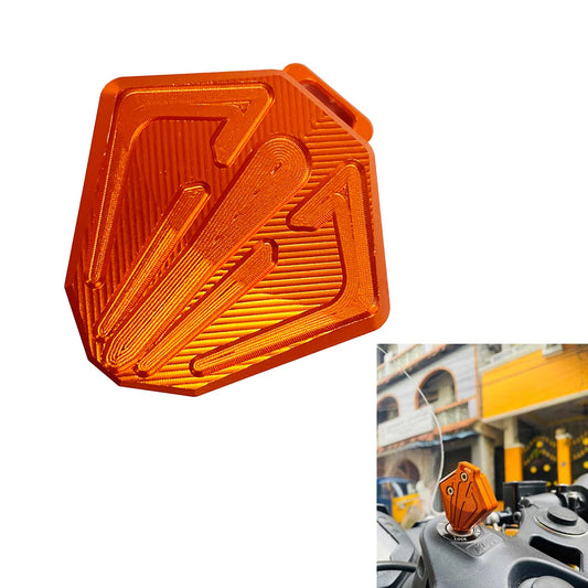 Vagary CNC Aluminum Key Cover Shell Protection Decorate Universal for KTM Duke 390, 125, 200, 250,(Orange)