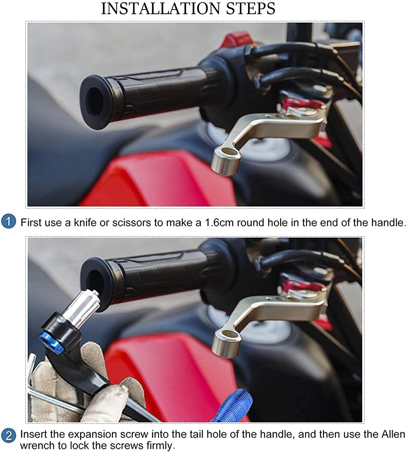 Vagary Motorbike 7/8 CNC Carbon Handlebar Brake Clutch Lever Hand Guard Protector Handlebar Hand Guard (Universal for Bike)