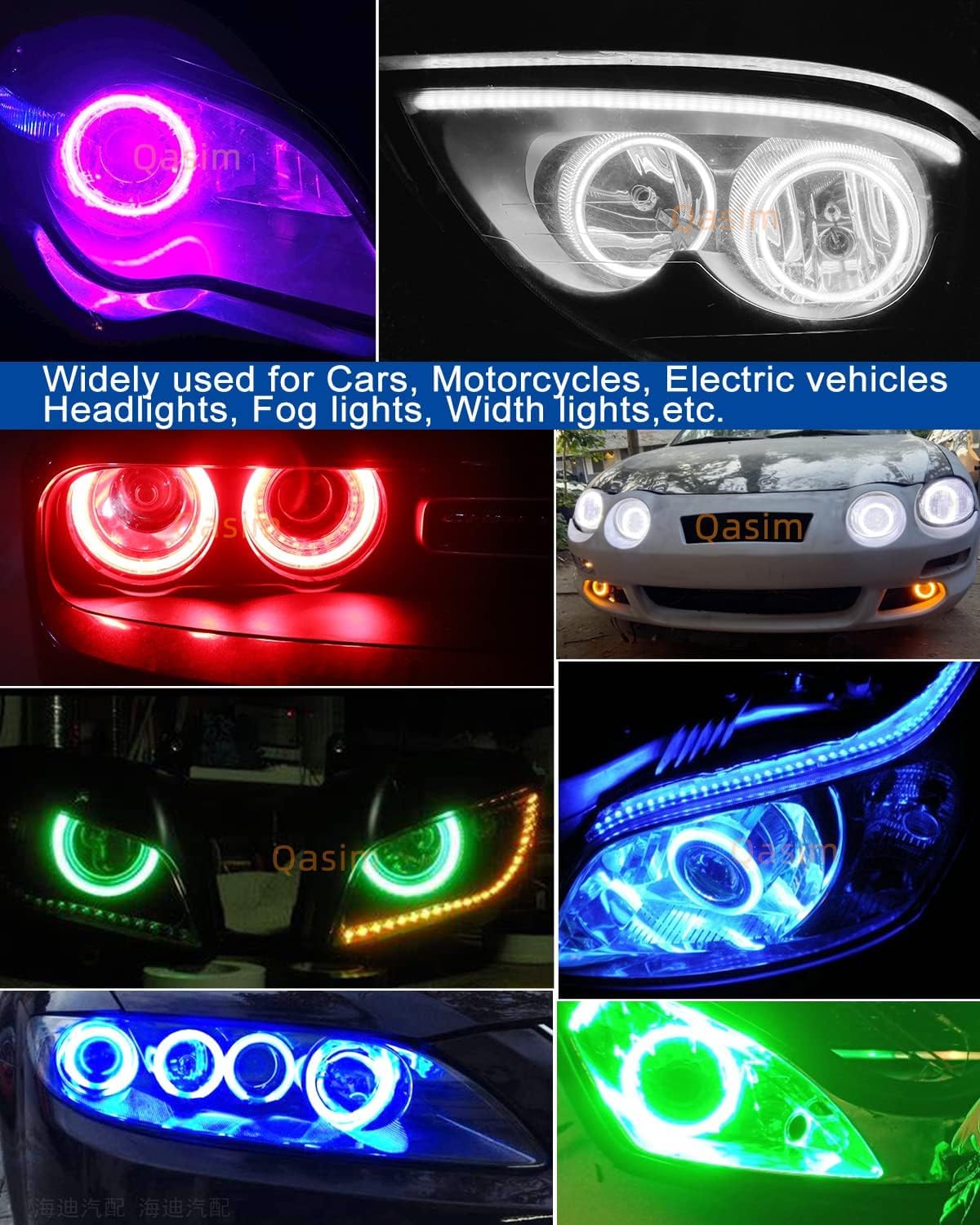 Vagary 60Mm Angel Eyes Ring Light For Headlight With App Controller (Rs 200, Ns 200, 60Mm) - Led