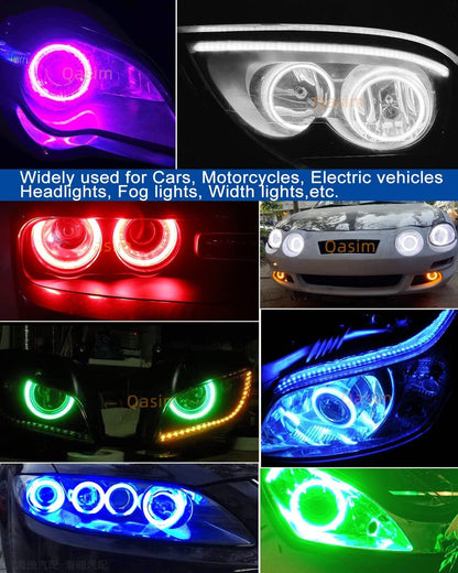 Vagary 60Mm Angel Eyes Ring Light For Headlight With App Controller (Rs 200, Ns 200, 60Mm) - Led