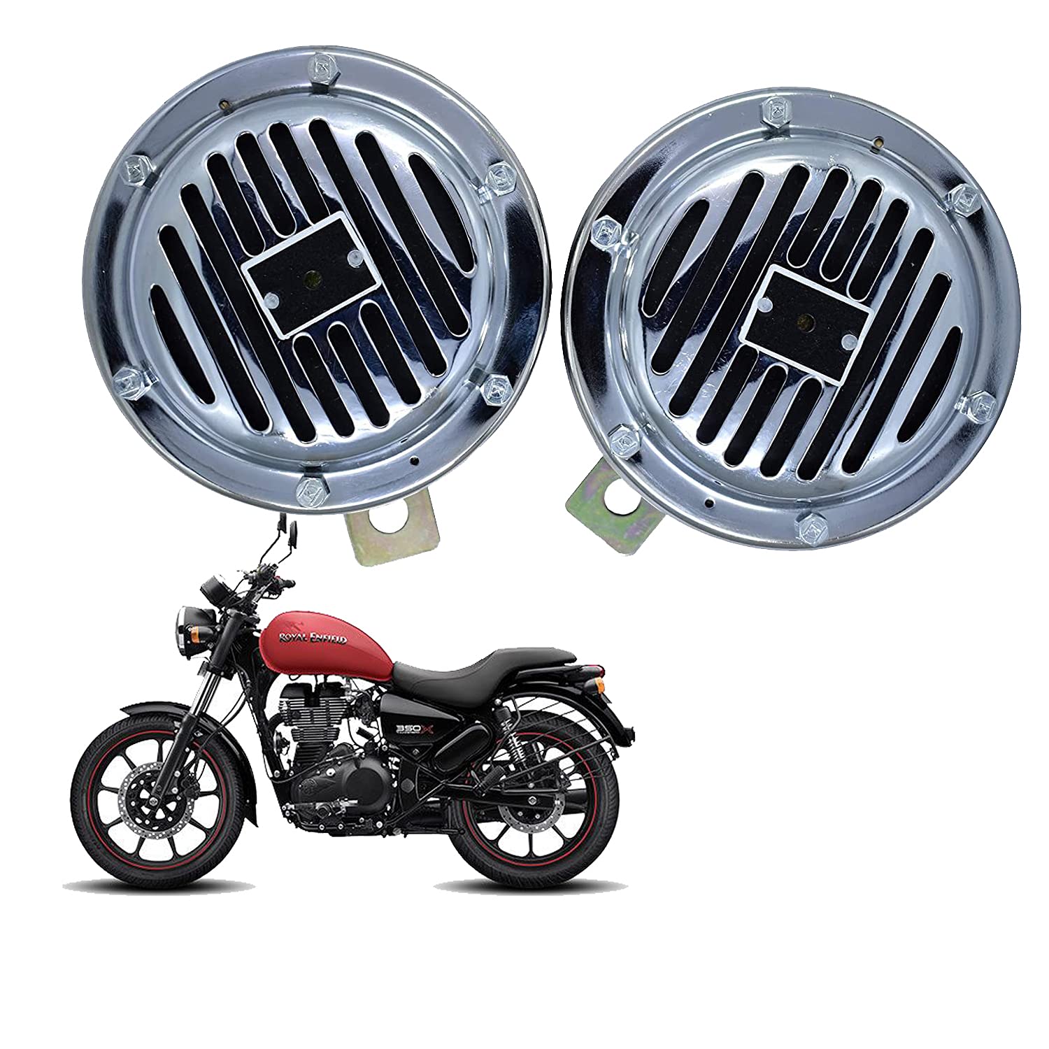 Vagary Chorme Finishing High Sound Universal Wind Tone Horn for Royal Enfield Thunderbird 350X