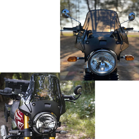 Vagary Premium Touring Windshield for RE Himalayan 450 II Hness CB 350 II RE Meteor 350 II RE Meteor 650 II Bullet Classic 350 II Triumph Speed 400 II TVS Ronin II Hunter 350 II Guerrilla 450
