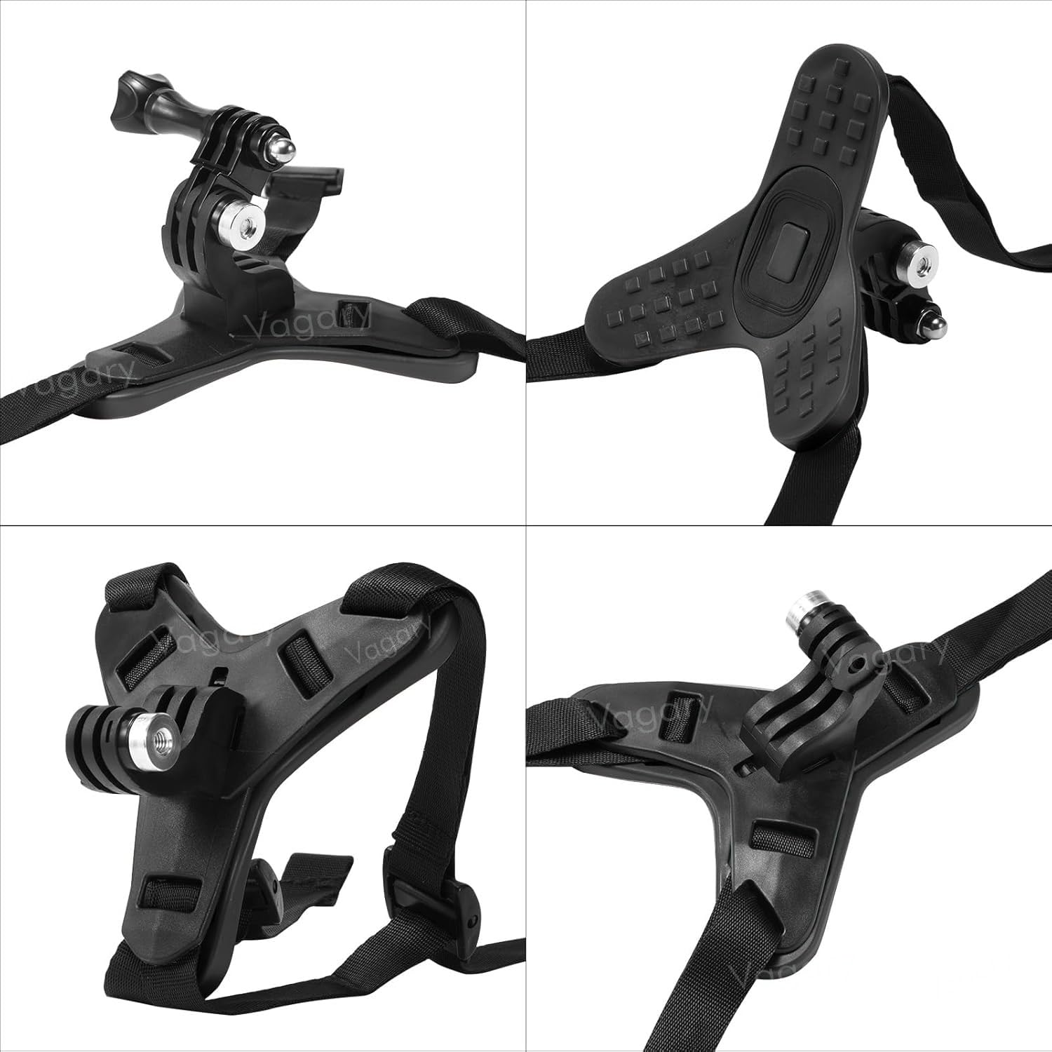 Vagary Helmet Chin Strap Mount Compatible with GoPro & All Smart Phones Helmet Mount (Color May Vary)