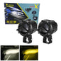 Moto X Super Bright Dual Color Aluminum Fog Light For Bike & Car for BMW, Bajaj, Harley Davidson, KTM, Hero, TVS, Yamaha (MT 15, Classic 350, Pulsar RS 200, Ninja 250, R15 V4, V3