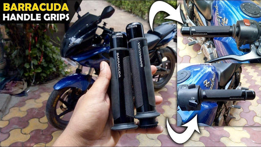 Vagary Barracuda Handle Grip with Metal Handlebar Handle Bar Grip for Universal for Bike (Pack of 2)- Black