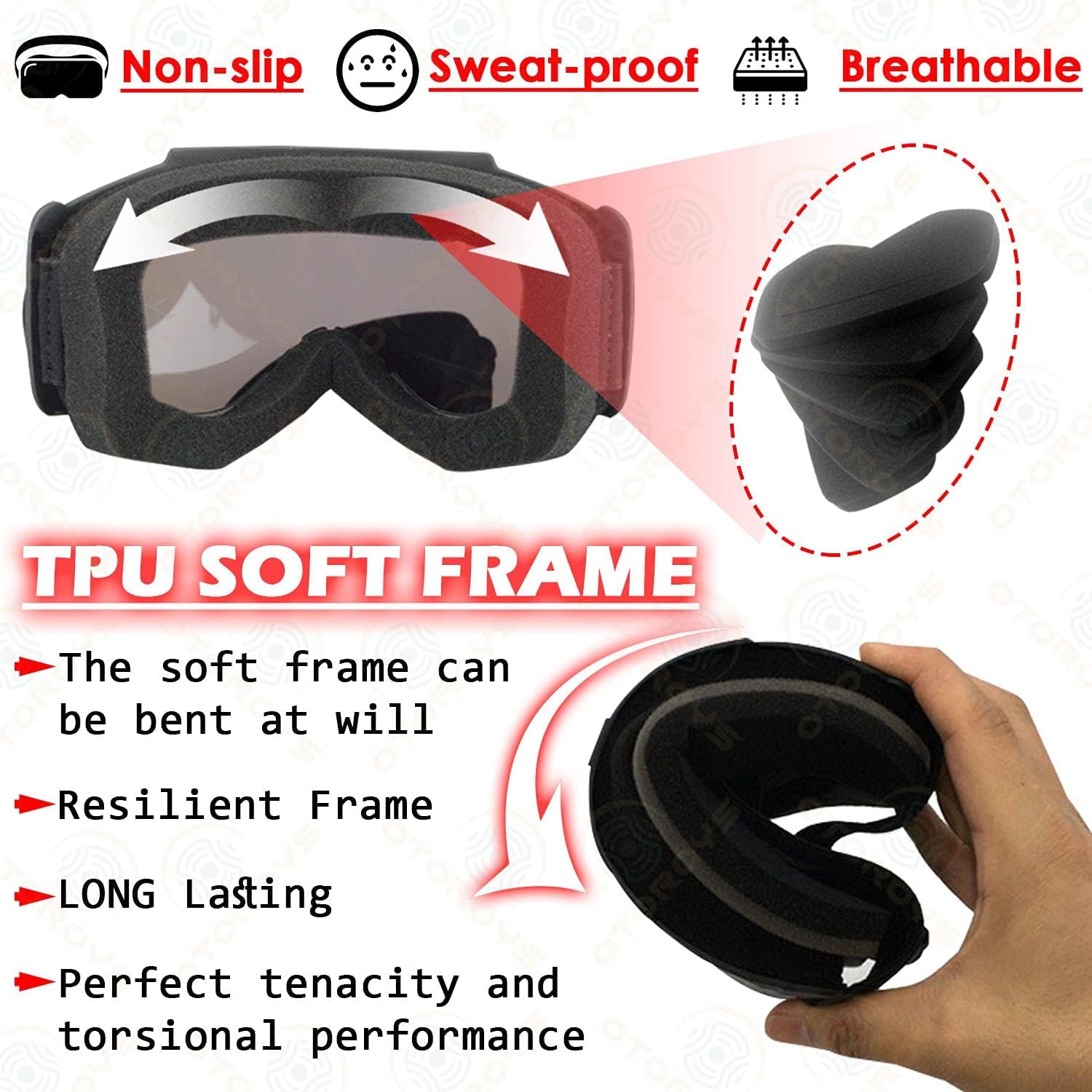 Vagary Bike Scoter Motorcycle Protective Goggles Bike Face Mask Bike Face Shield With Soft Foam Padded Detachable Mouth Filter For cycling Bike Off Road Racing Ride Unisex (Multi)