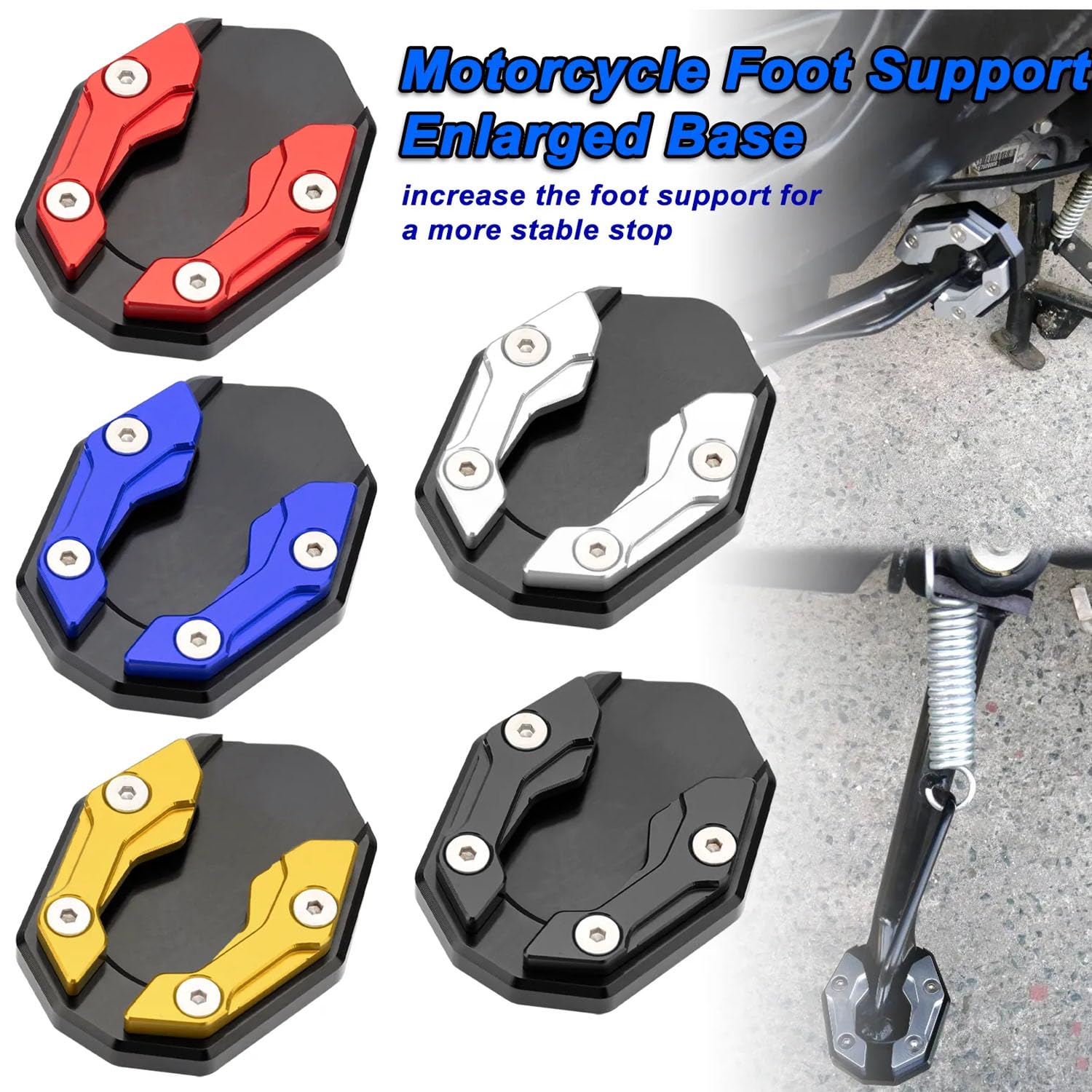 Vagary CNC Kickstand Side Stand Extender for Yamaha Aerox 155 (Black)