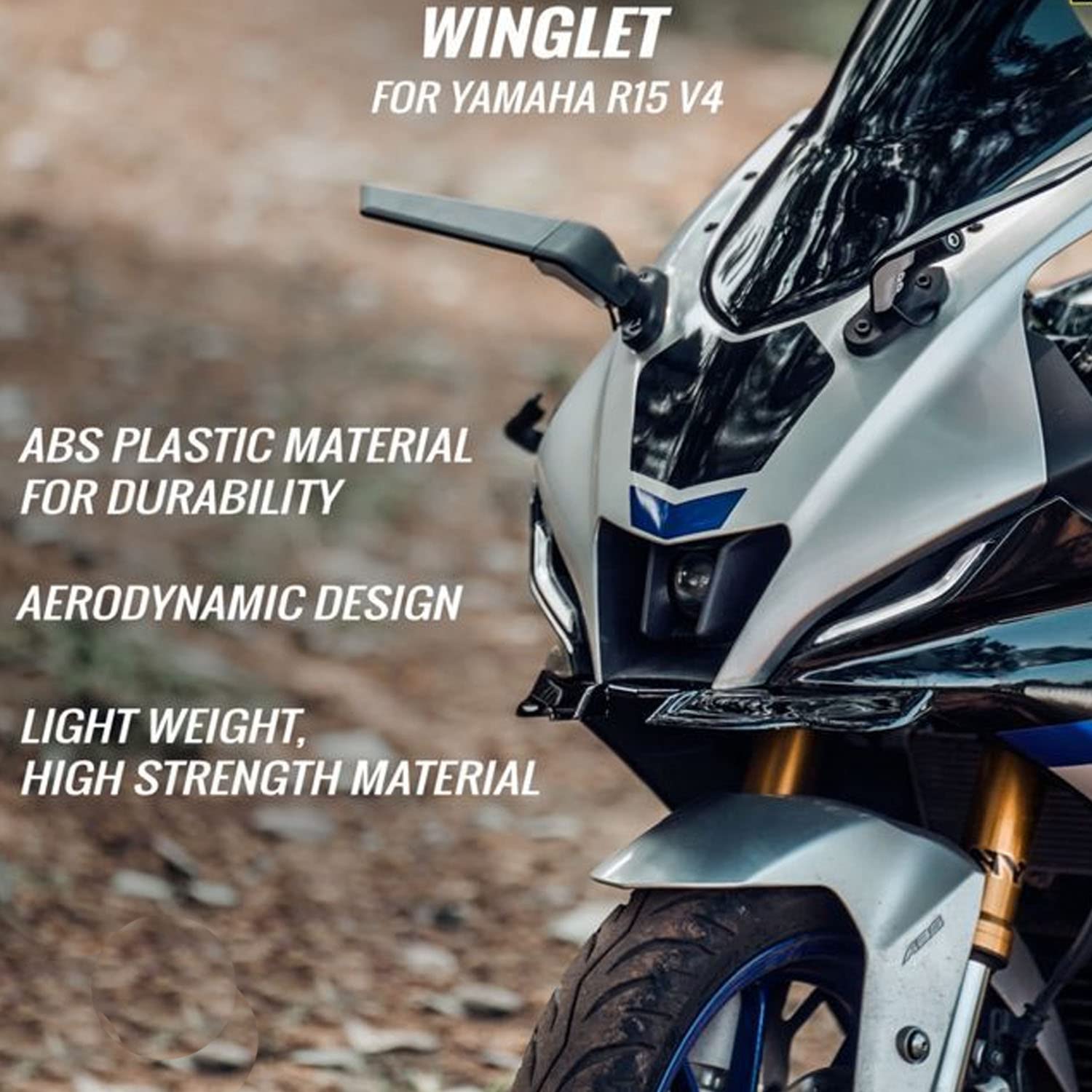 Vagary Winglet for Yamaha R15 V4/ R15 M Bike Fairing Kit (Blue)