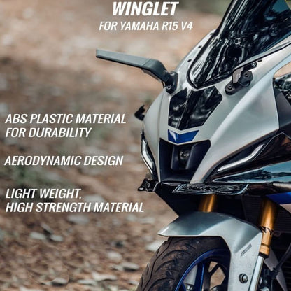 Vagary Winglet for Yamaha R15 V4/ R15 M Bike Fairing Kit (Blue)