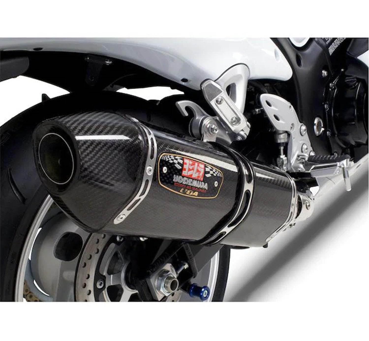 Vagary Carbon Fiber Yoshimura-R77 Universal Slip On Exhaust Silencer For Kawasaki, BMW, Suzuki, Yamaha, KTM, Honda Ninja, Gixxer, R15, Duke 390, YZF R15 Full Exhaust System
