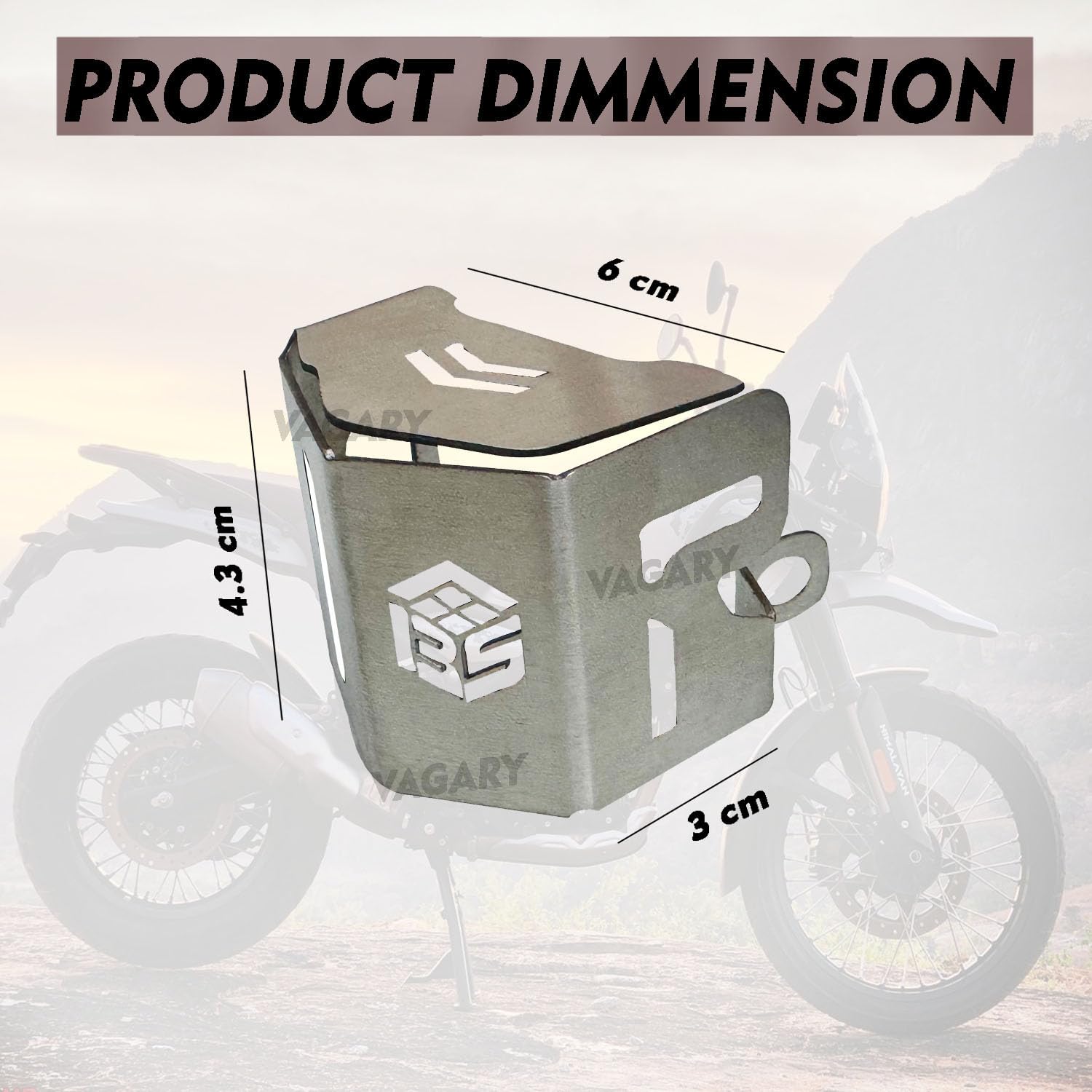 Vagary Rear Brake Oil Container Guard/Disc Oil Cap for RE Himalayan 450 (Silver)