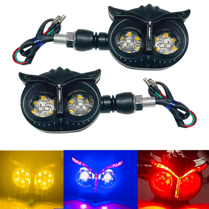 Vagary Owl Shape Running Indicator Blinker Bright LED Universal For All Bike Models Indicator Light, Brake Light Motorbike LED for Universal For Bike