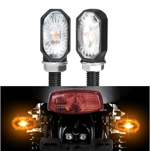 Vagary LED Amber Light Bike Turn Signal Indicator Mini Indicator for Bajaj, Hero, Honda, Yamaha, KTM, TVS, Suzuki Pulsar 200NS, Duke 200, R15 V3, R15 V4, Pulsar RS, Apache RTR 160, Pulsar N160