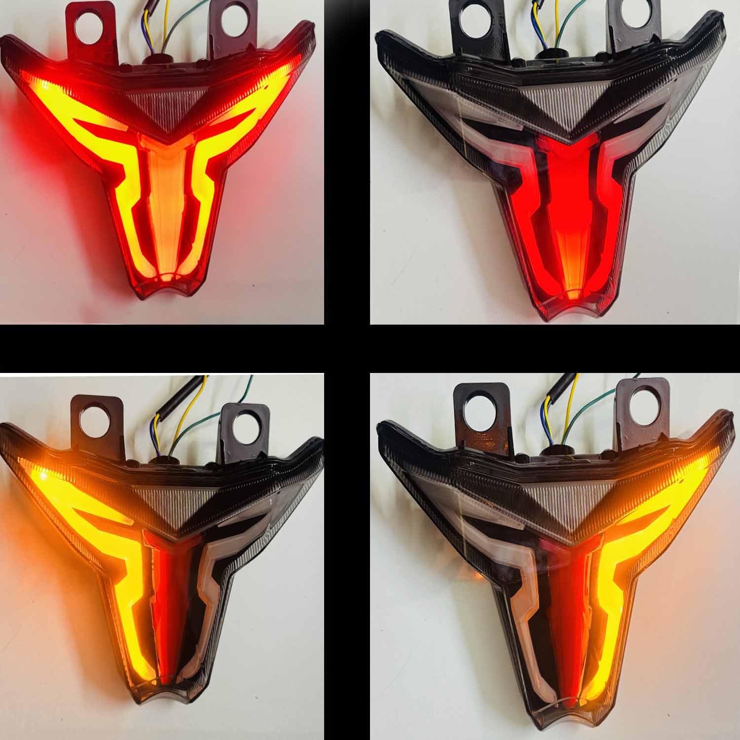 Vagary Motorcycle stop Lamp Led Rear Led Tail Light For Kawasaki Ninja 250/400 Z1000 II Z400 II ZX6r II Zx10r (Red)