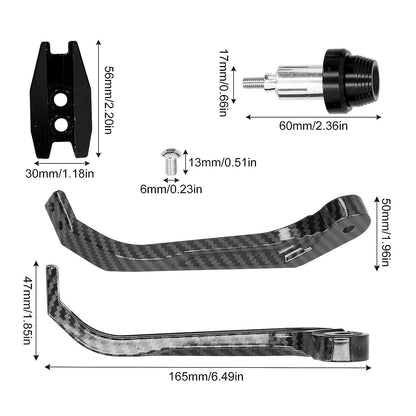 Vagary Bike Handlebar Hand Protector Black Carbon Metal Body Heavy Hand Protection Hand Lever Guard (Universal for Bike)