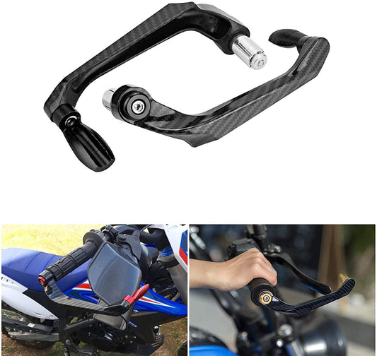 Vagary Motorbike 7/8 CNC Carbon Handlebar Brake Clutch Lever Hand Guard Protector Handlebar Hand Guard (Universal for Bike)