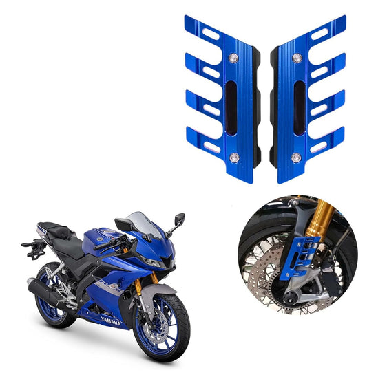 Vagary Blue CNC Shocker Protector Front Fender Slider Guard for Yamaha R15 V3