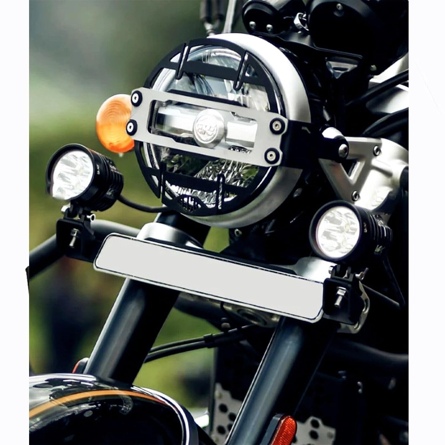 Vagary Fog Light Mount Set for RE Super Meteor 650 (Black)