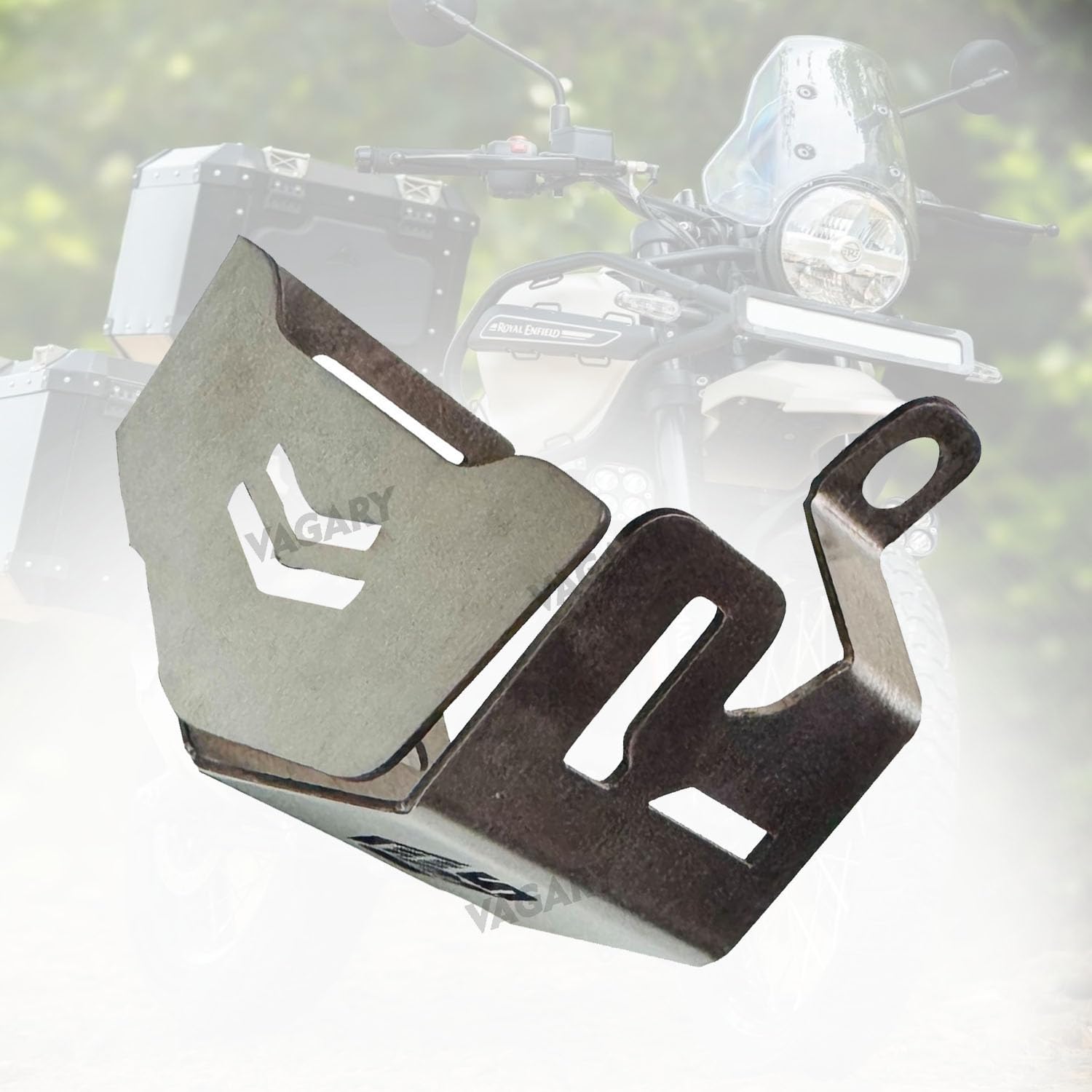 Vagary Rear Brake Oil Container Guard/Disc Oil Cap for RE Himalayan 450 (Silver)