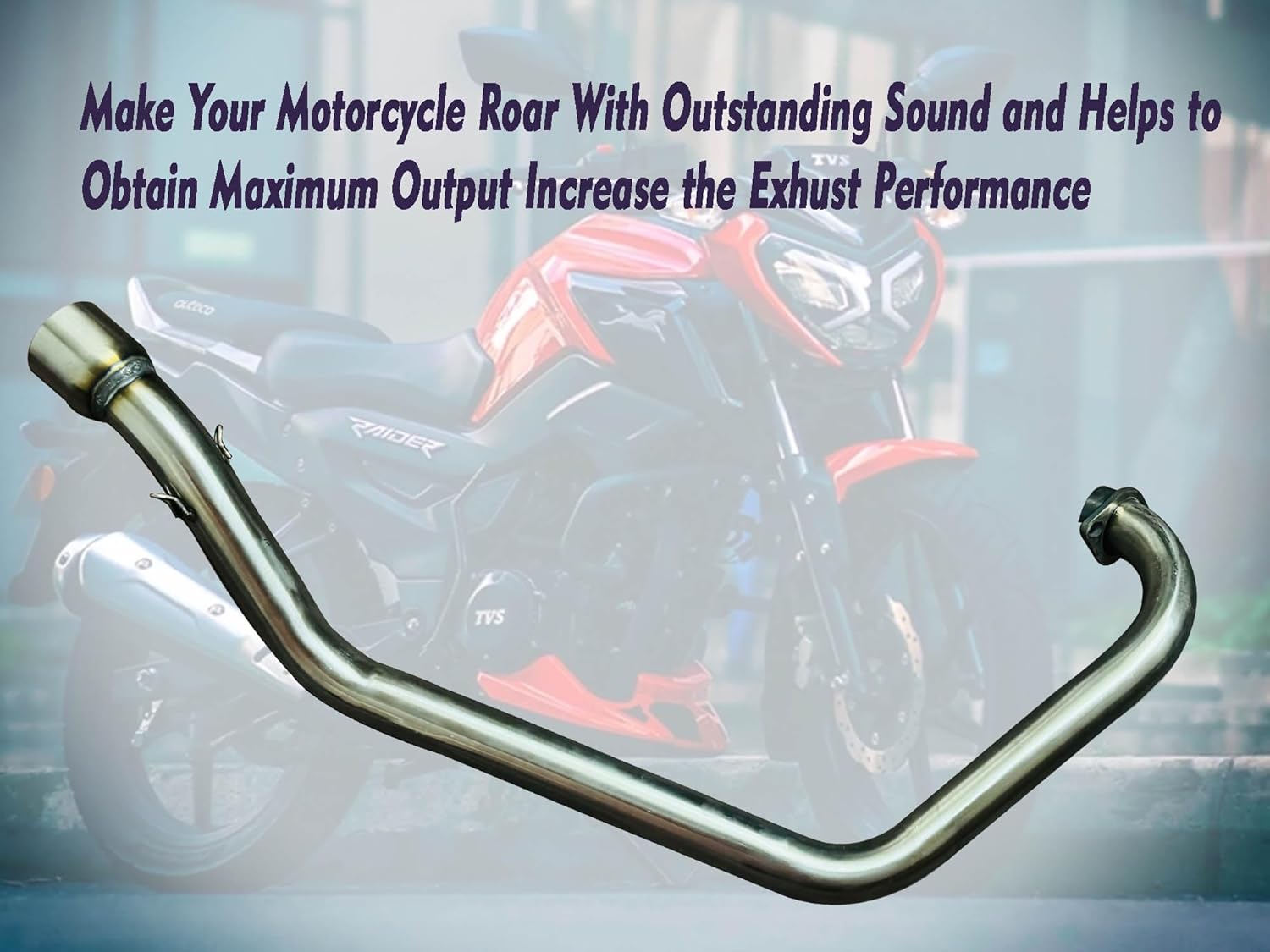 Vagary Stainless Steel High Performance Exhaust Middle Bend Pipe for TVS Raider 125